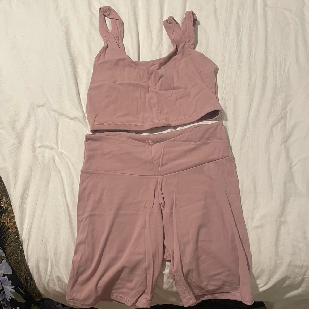 Dynamite Matching Pink Workout Set - Picture 3 of 3